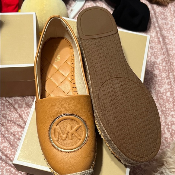 Michael Kors Brown Espadrille Loafers - Picture 1 of 3
